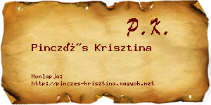 Pinczés Krisztina névjegykártya